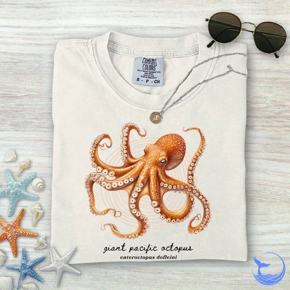 Giant Pacific Octopus Comfort Colors T-Shirt
