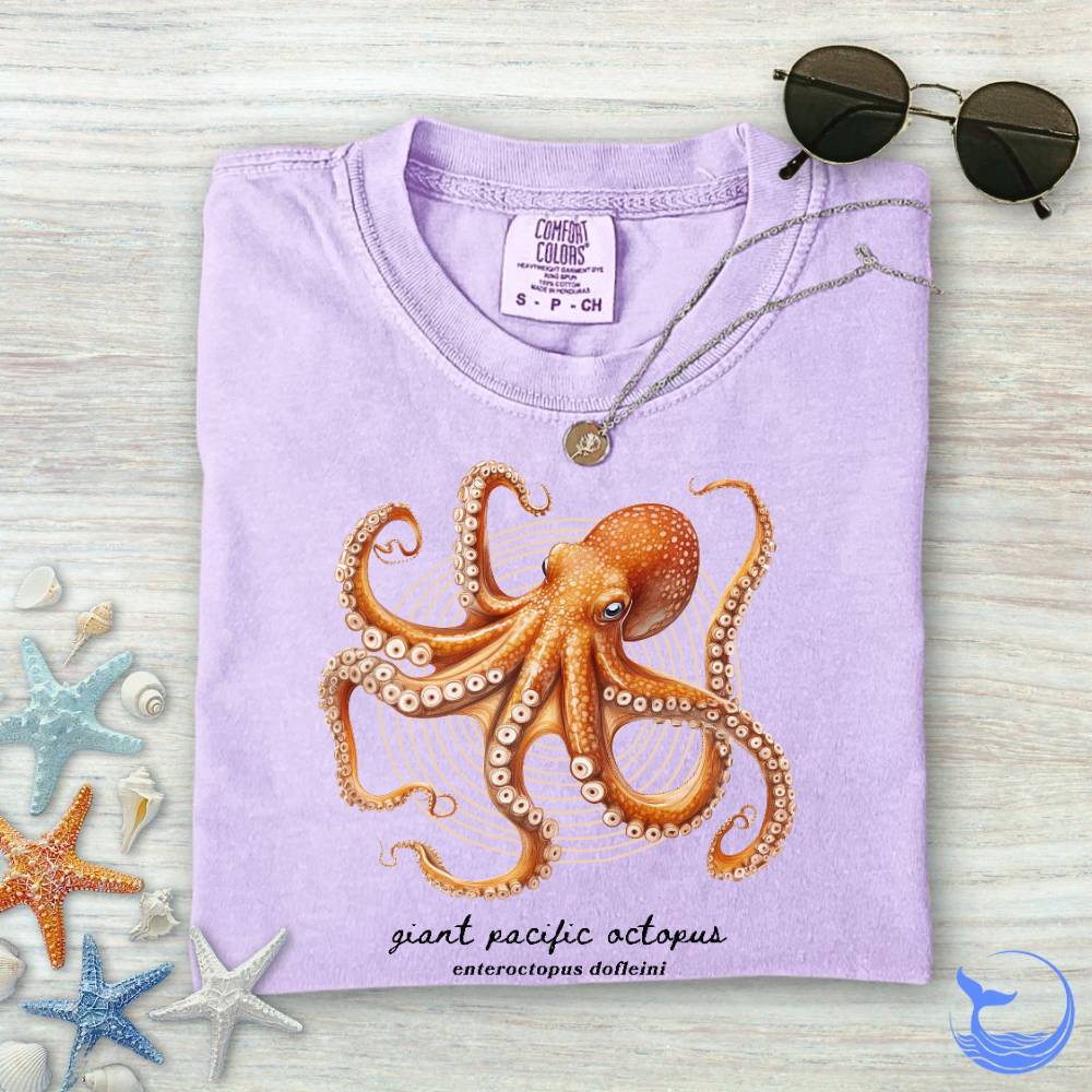 Giant Pacific Octopus Comfort Colors T-Shirt