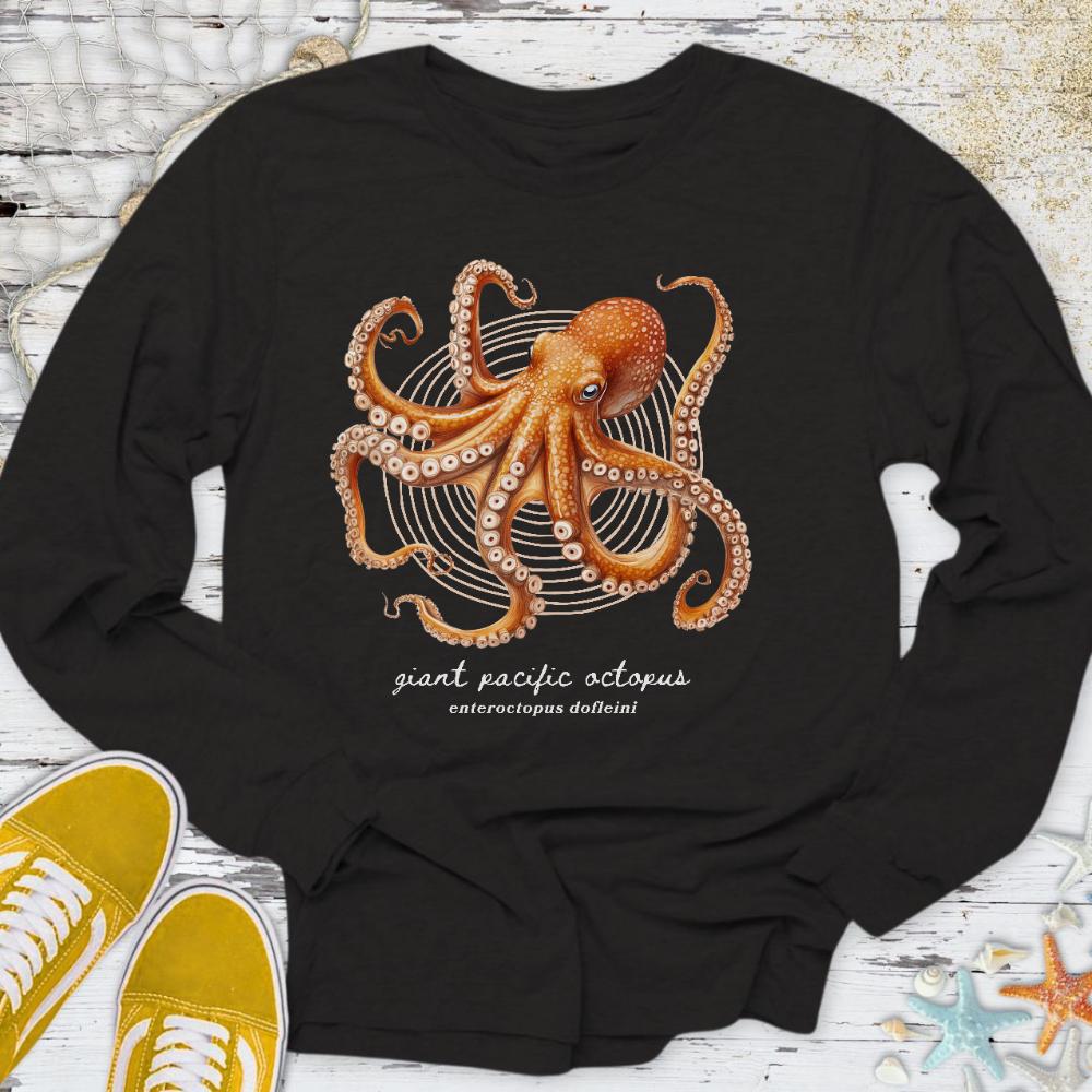 Giant Pacific Octopus Long Sleeve Tee