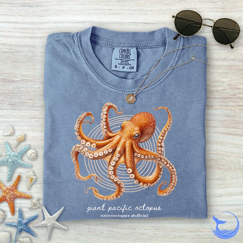 Giant Pacific Octopus Comfort Colors T-Shirt