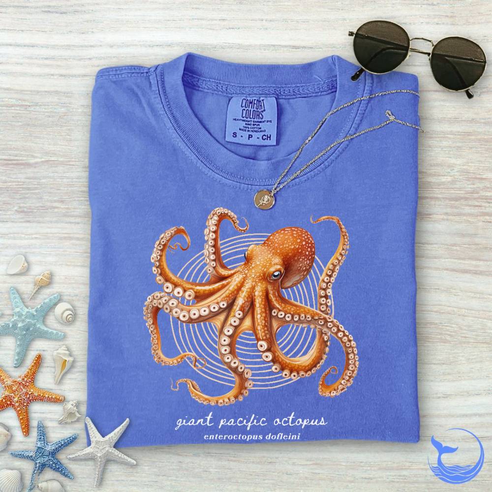Giant Pacific Octopus Comfort Colors T-Shirt