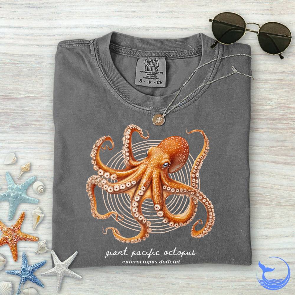 Giant Pacific Octopus Comfort Colors T-Shirt
