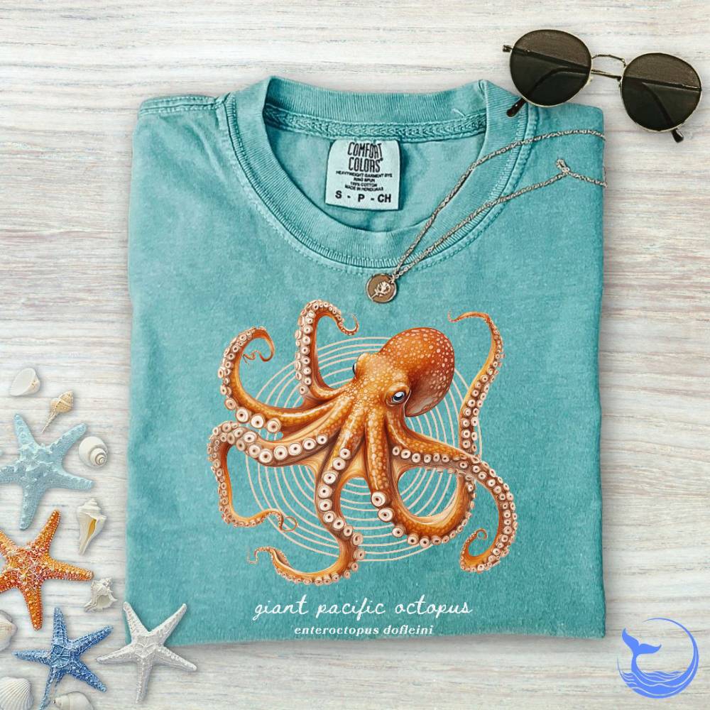 Giant Pacific Octopus Comfort Colors T-Shirt