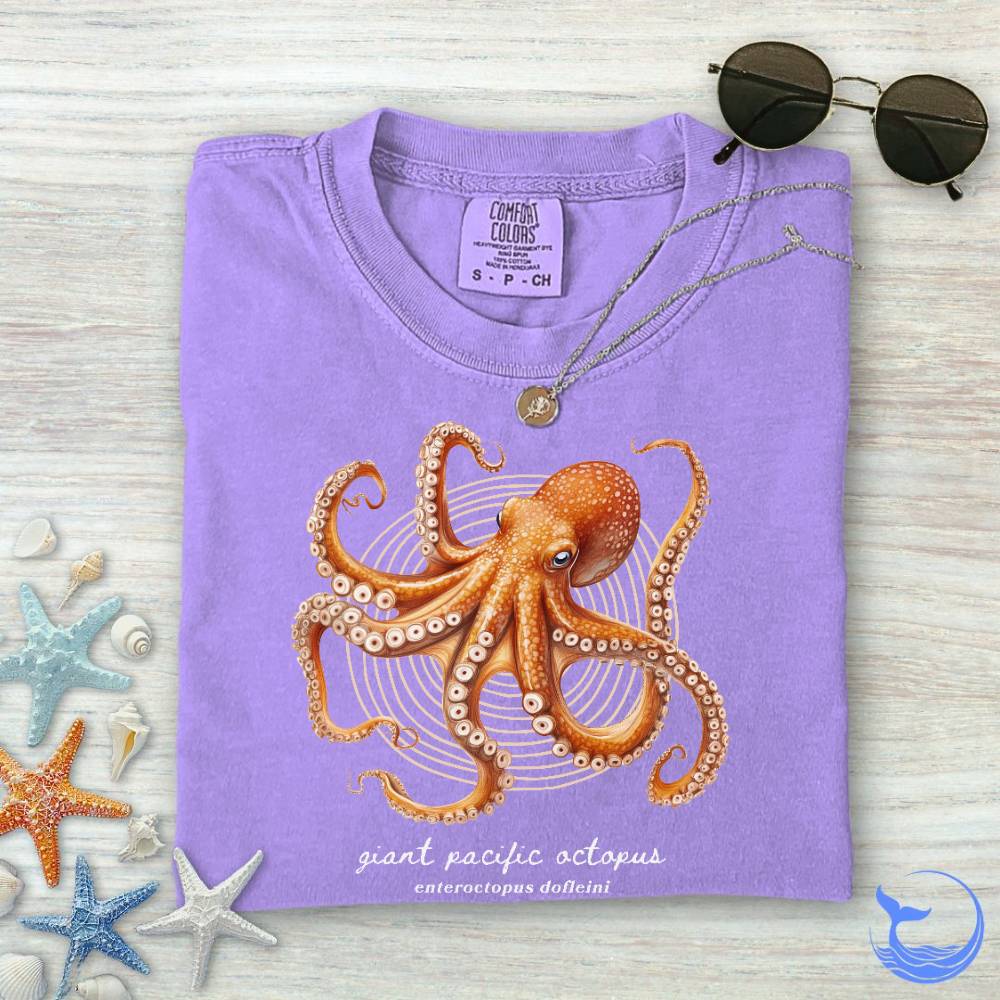 Giant Pacific Octopus Comfort Colors T-Shirt
