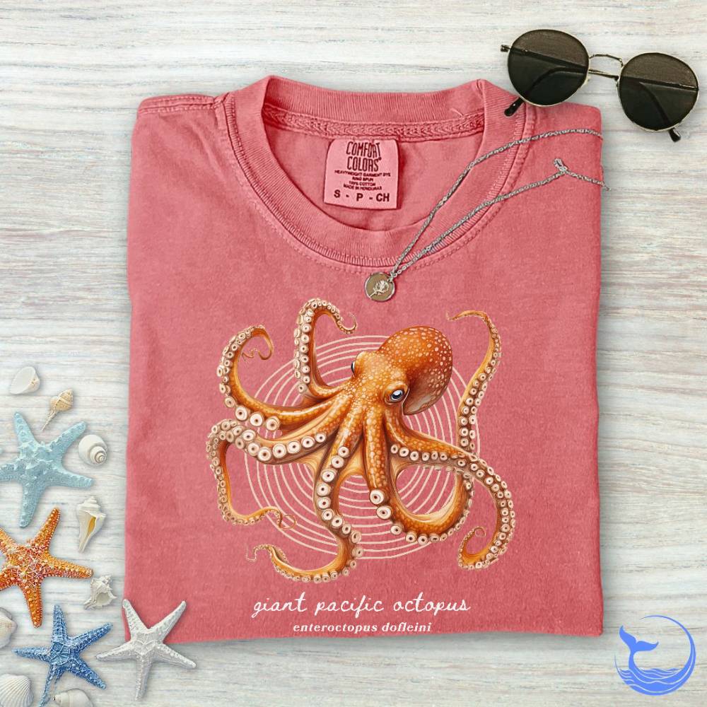 Giant Pacific Octopus Comfort Colors T-Shirt