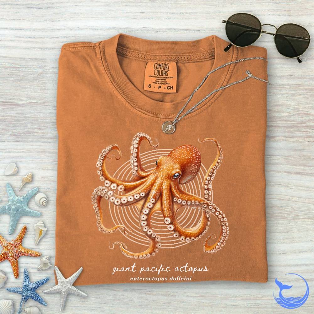 Giant Pacific Octopus Comfort Colors T-Shirt