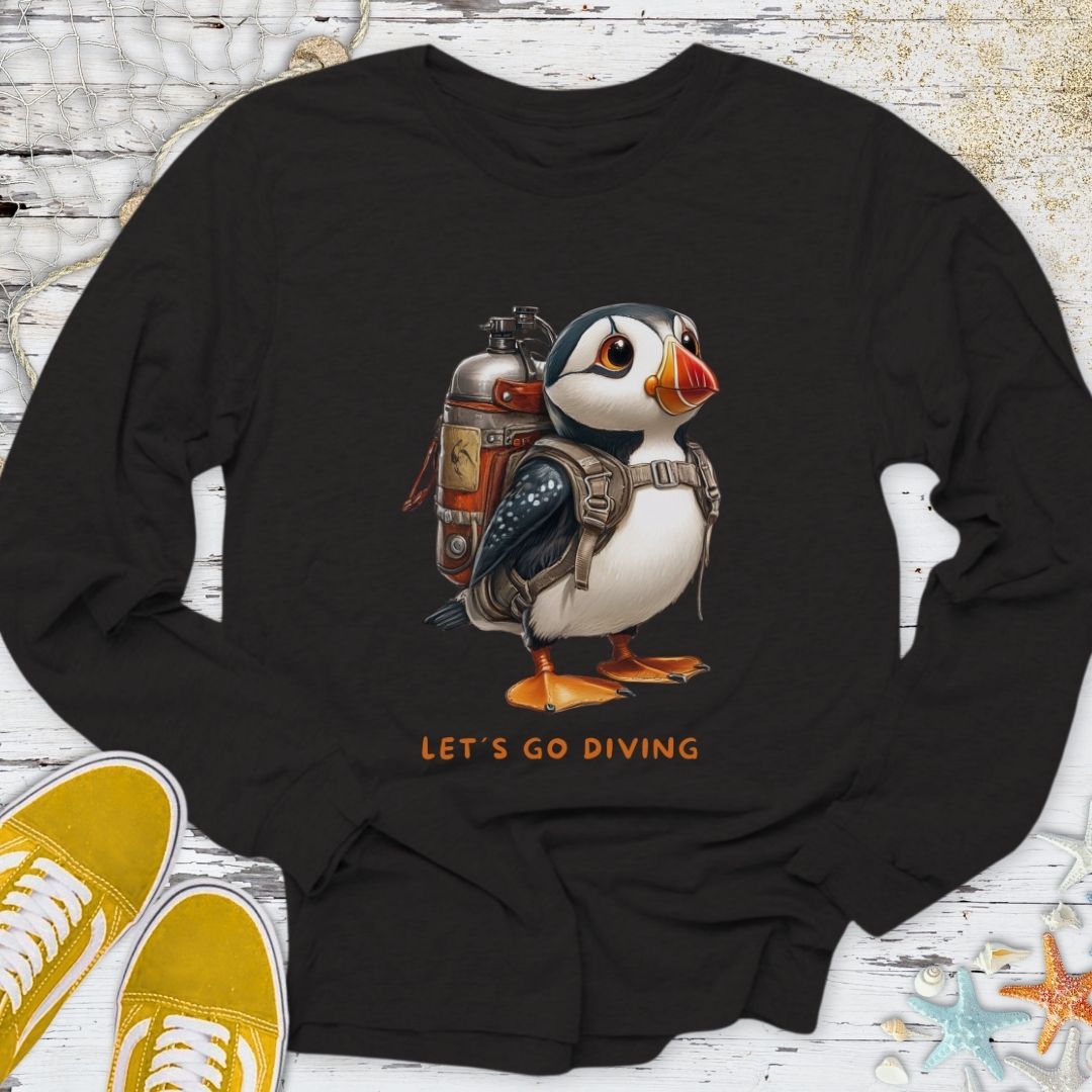 Diving Puffin Long Sleeve Tee