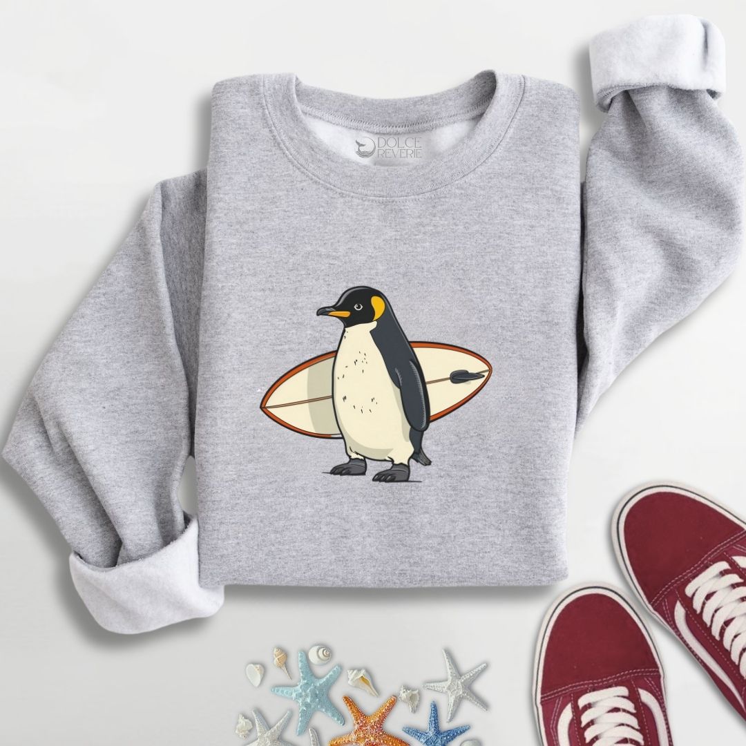 Surfer Penguin Sweatshirt