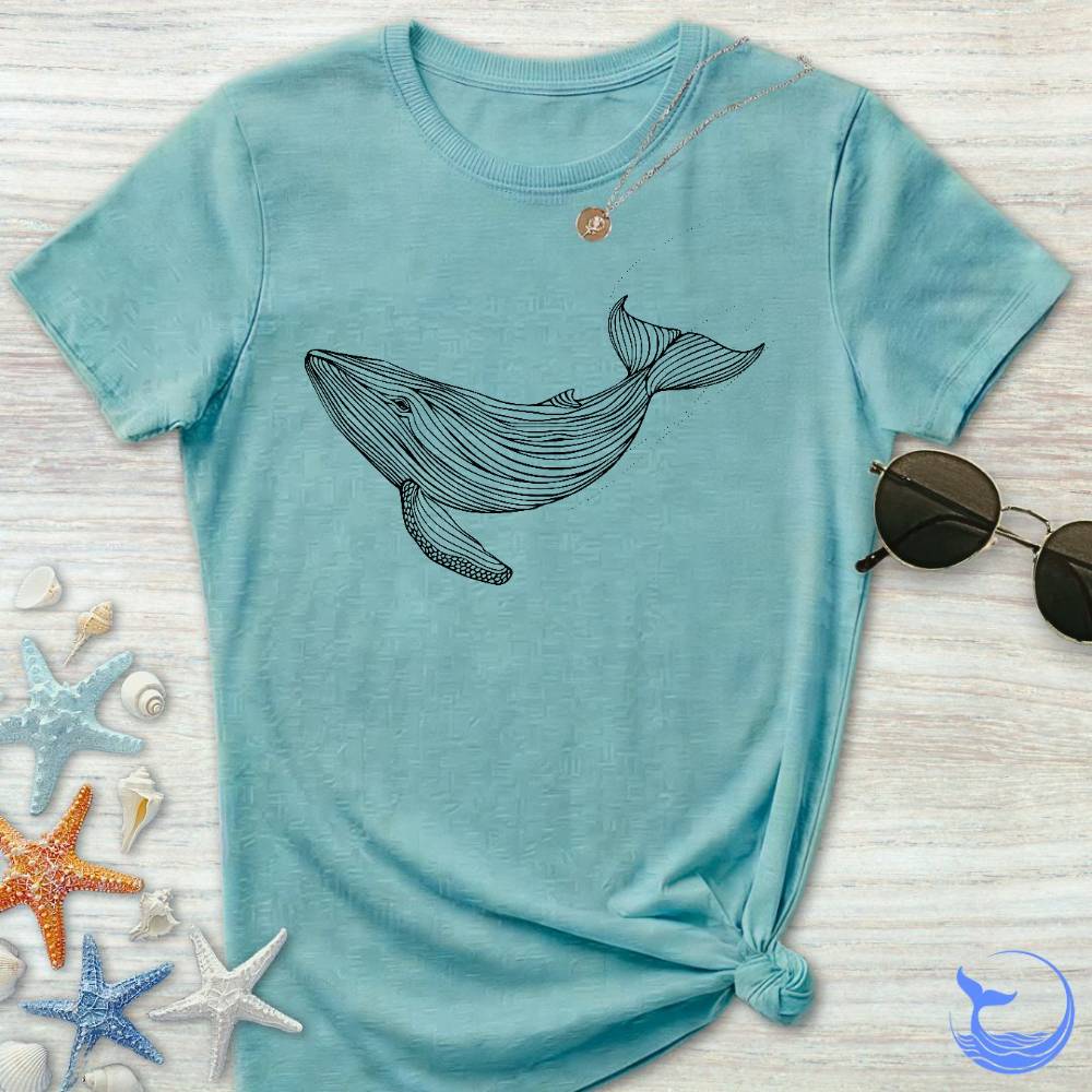 Whale Line Art Women's T-Shirt