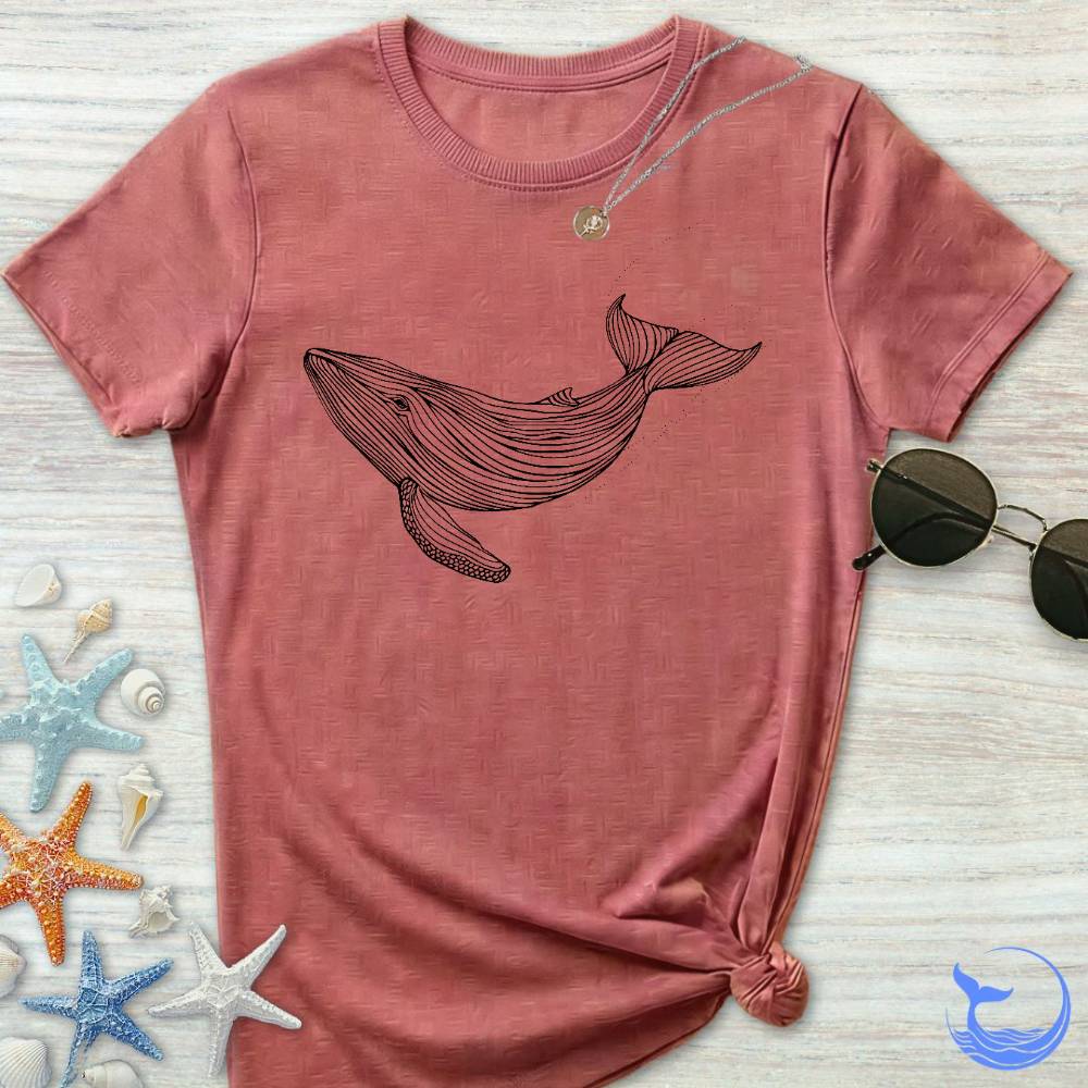 Whale Line Art Women's T-Shirt
