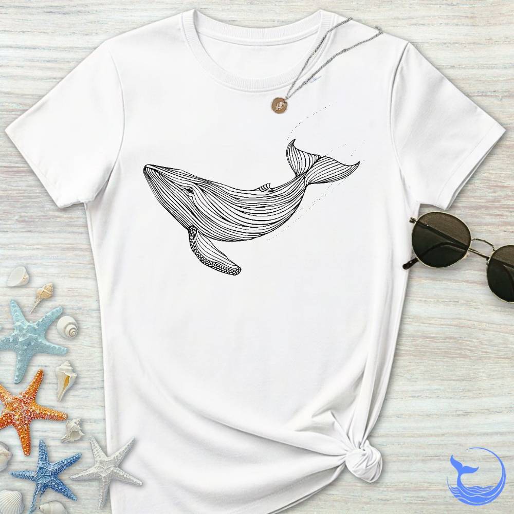 Whale Line Art Women's T-Shirt