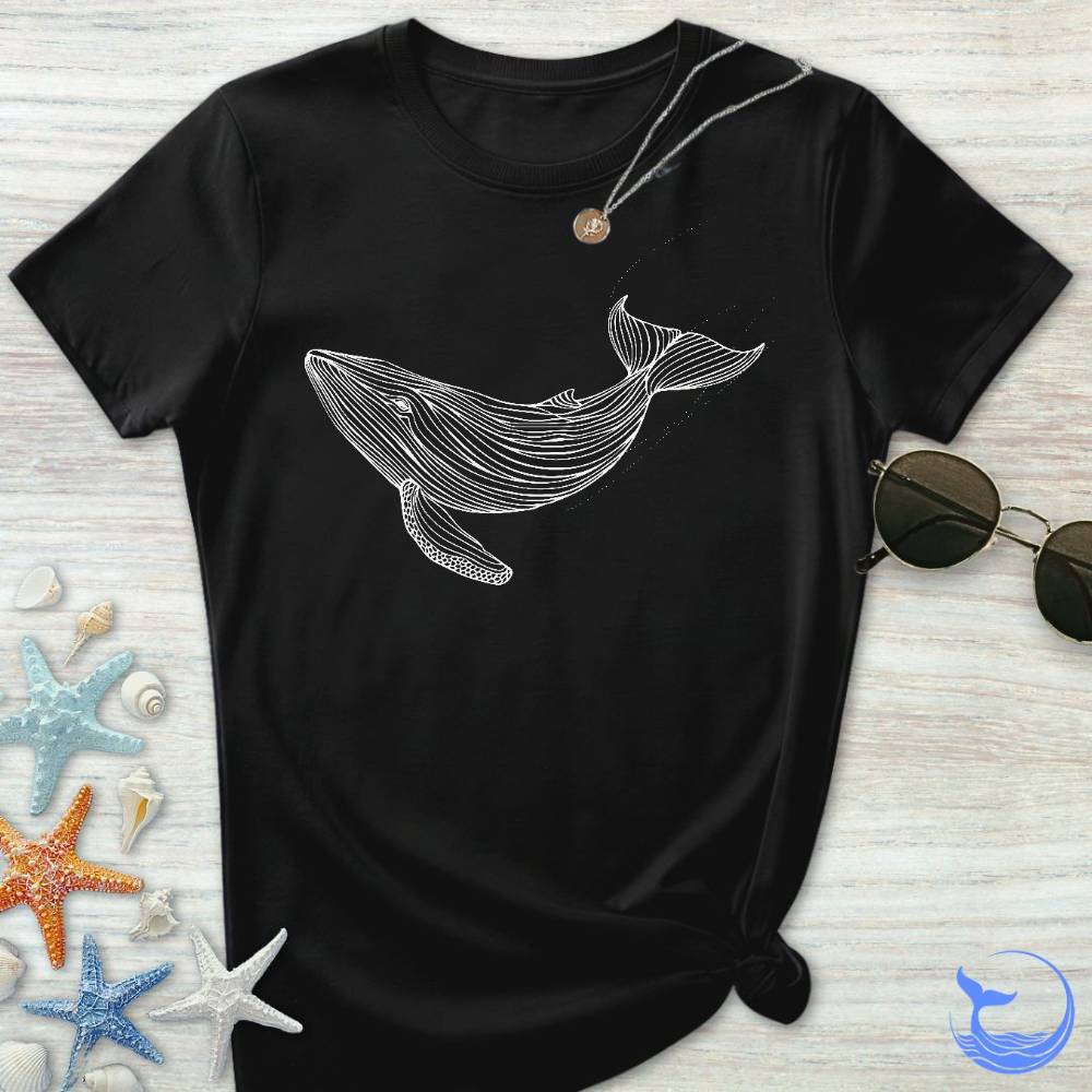 Whale Line Art Women's T-Shirt