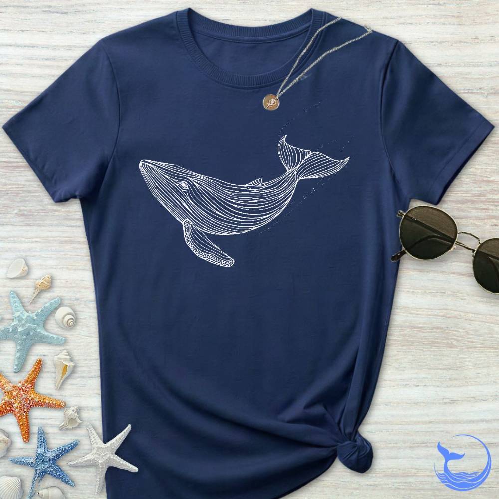 Whale Line Art Women's T-Shirt