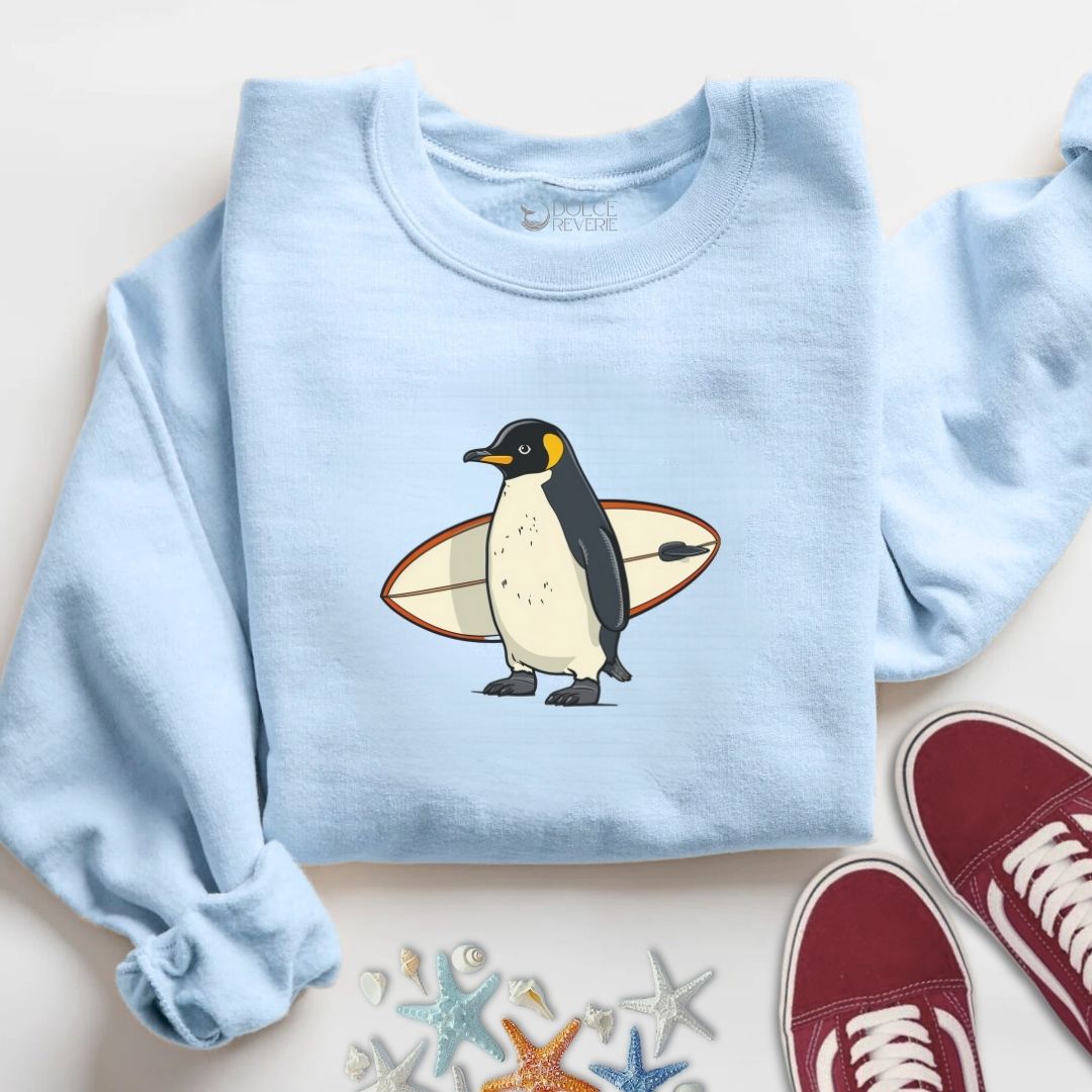 Surfer Penguin Sweatshirt