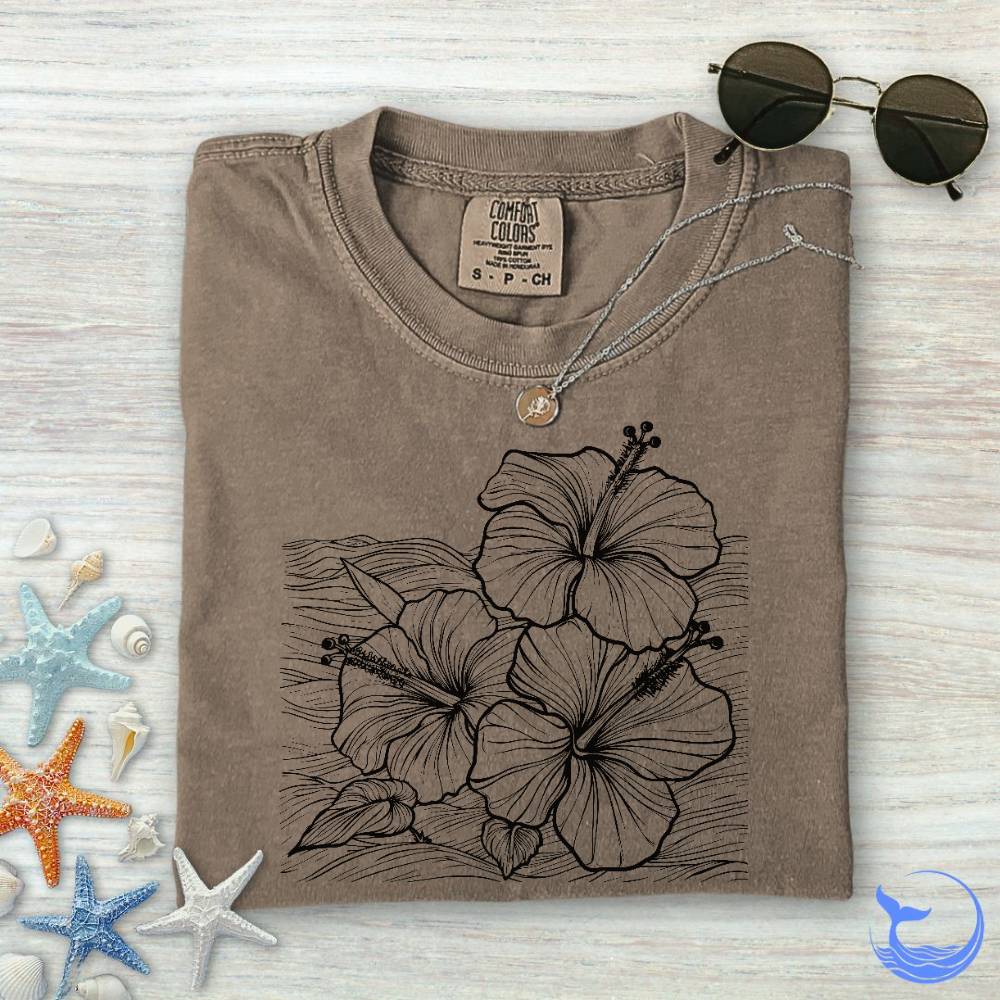 Hibiscus & Waves Comfort Colors T-Shirt