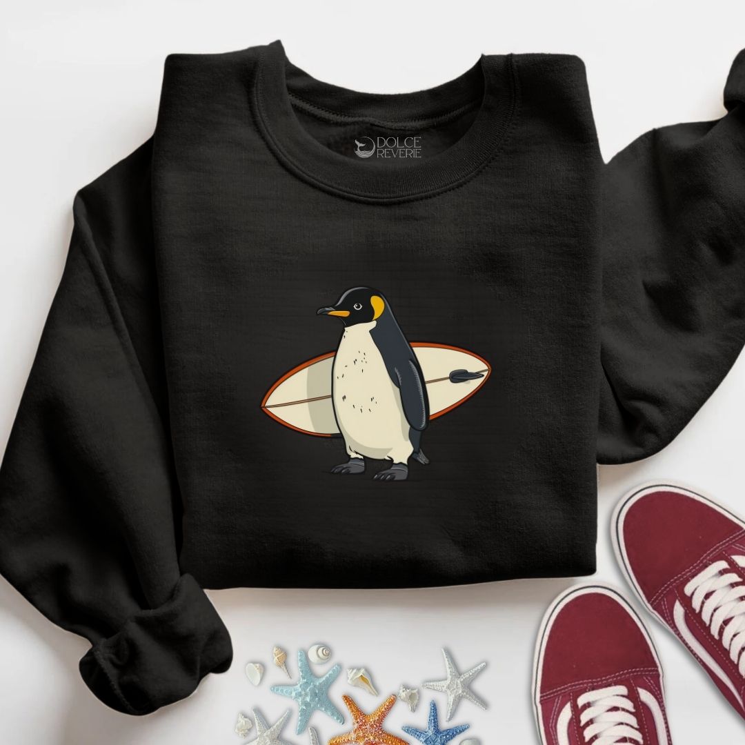 Surfer Penguin Sweatshirt