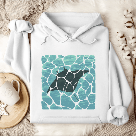Swimming Manta Ray Hoodie