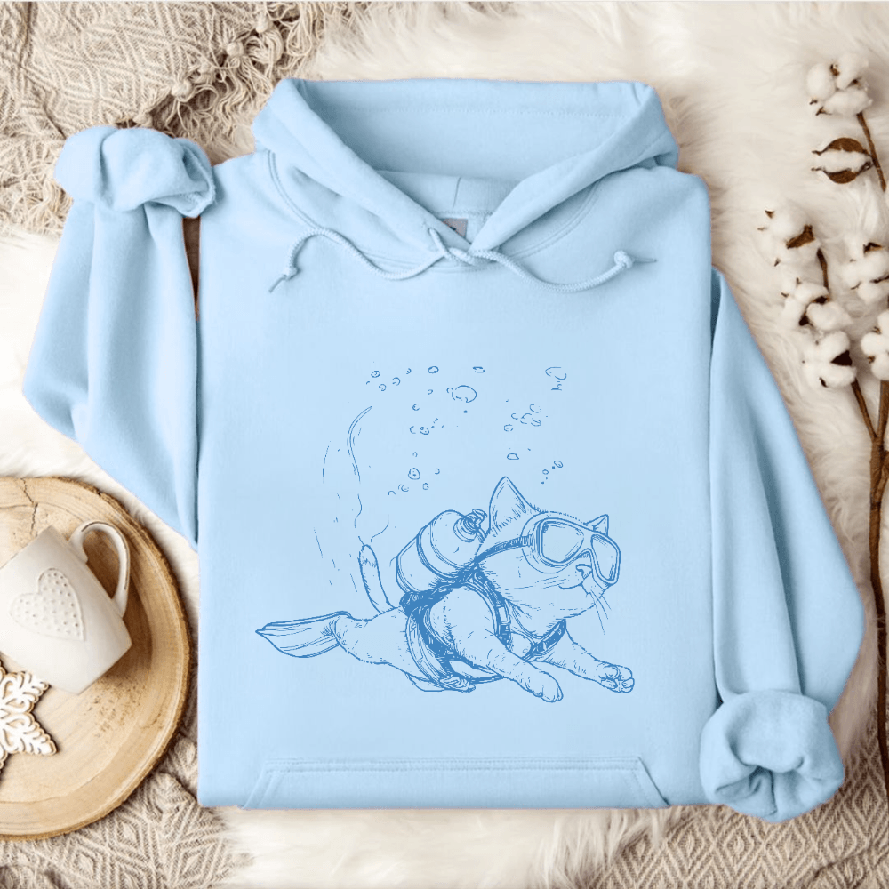 Cat Diver Hoodie