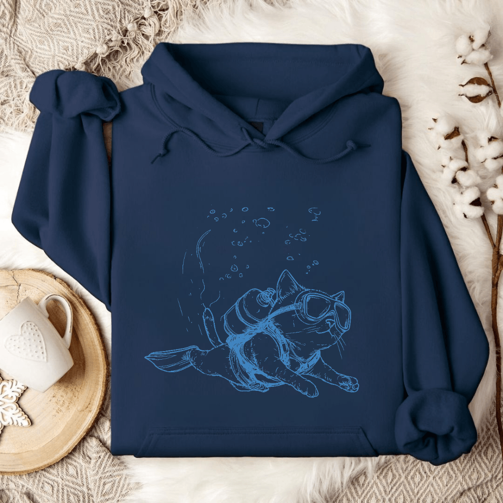 Cat Diver Hoodie