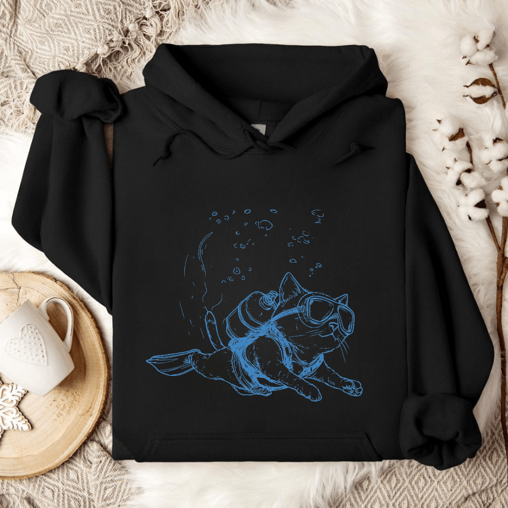 Cat Diver Hoodie