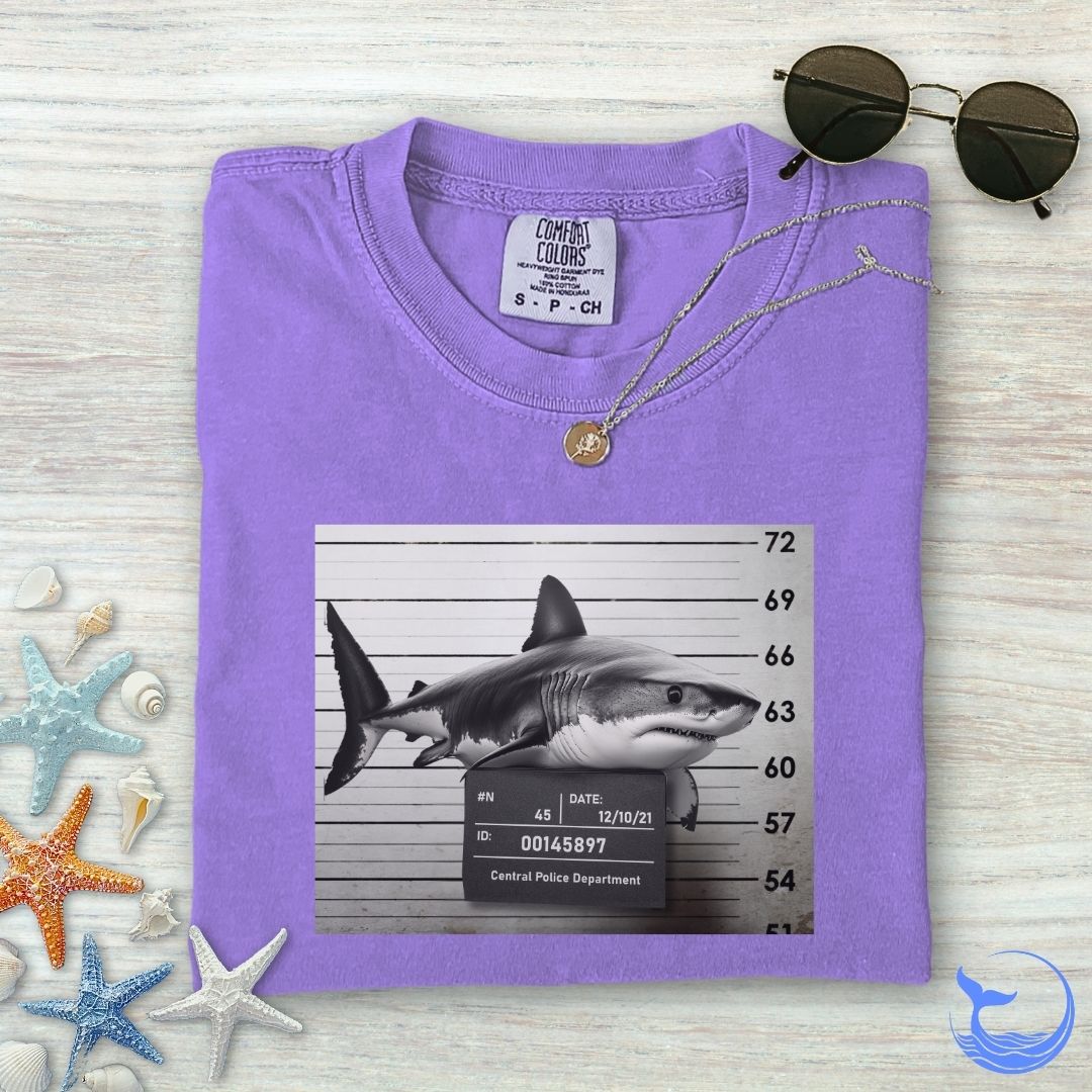 Shark Mugshot Comfort Colors T-Shirt