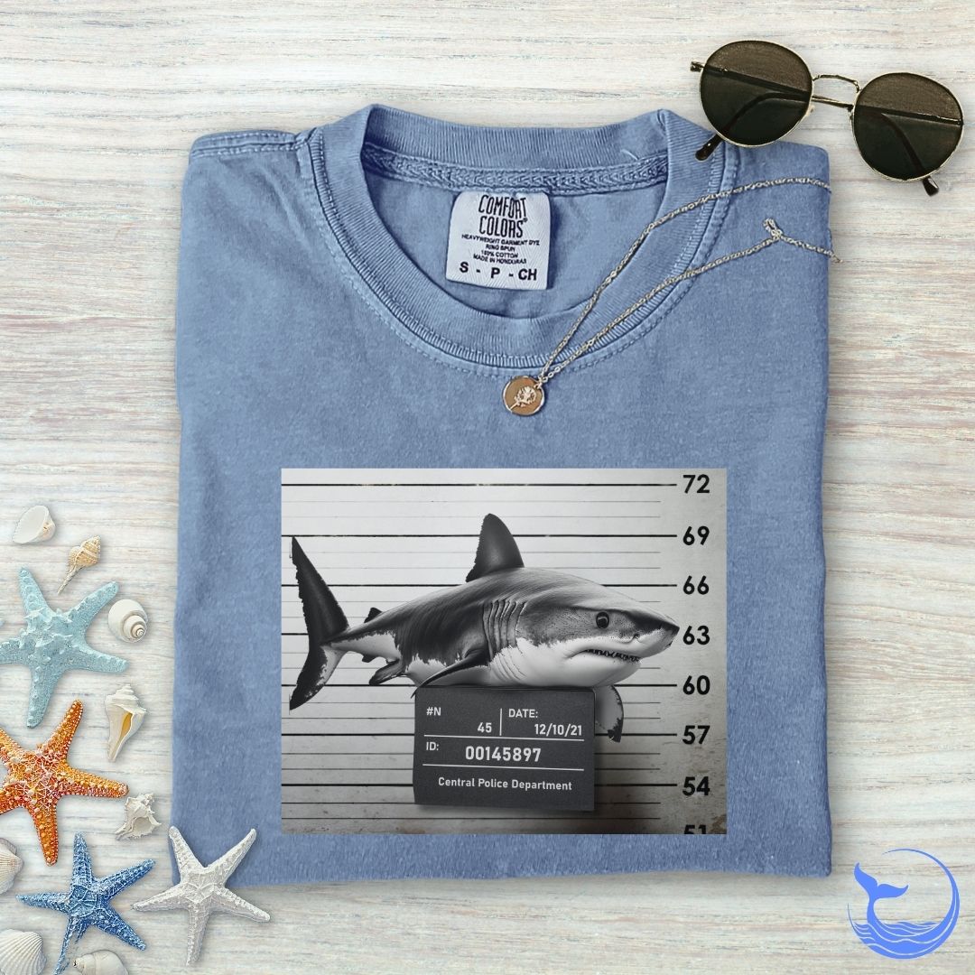 Shark Mugshot Comfort Colors T-Shirt
