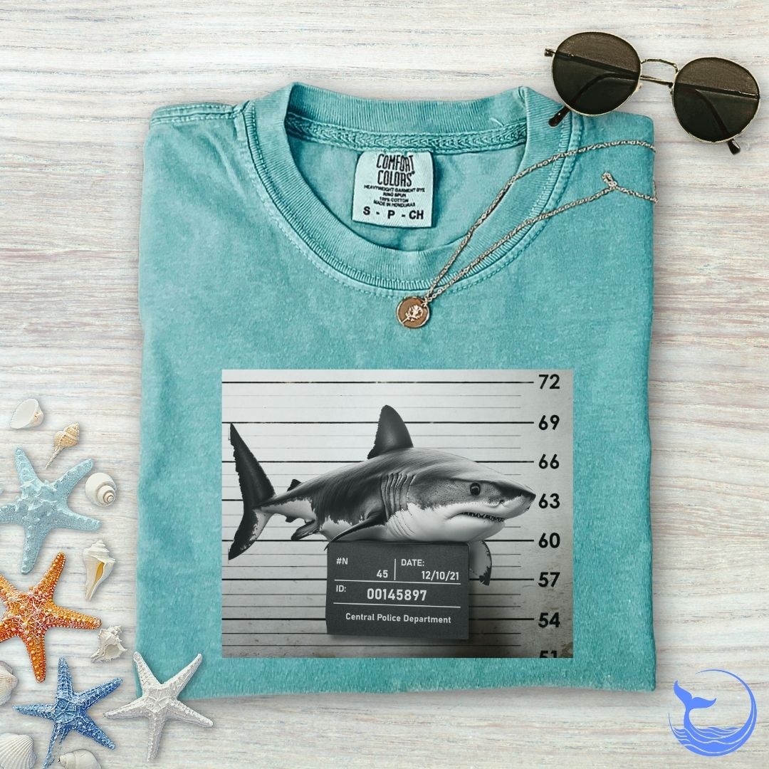Shark Mugshot Comfort Colors T-Shirt