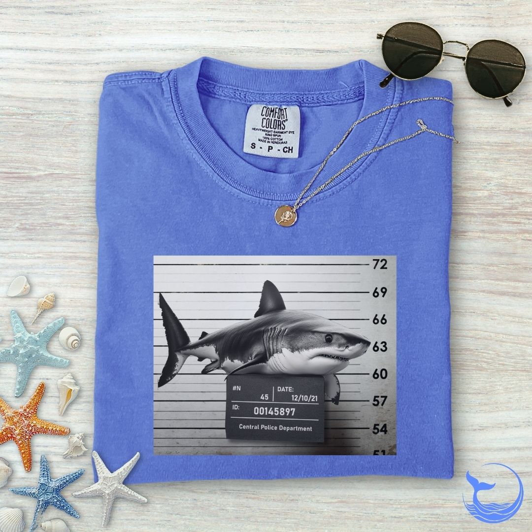 Shark Mugshot Comfort Colors T-Shirt