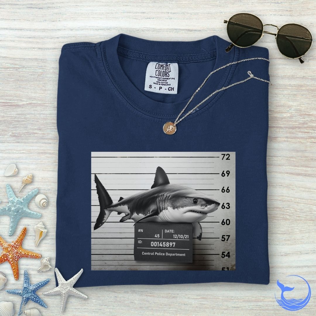 Shark Mugshot Comfort Colors T-Shirt