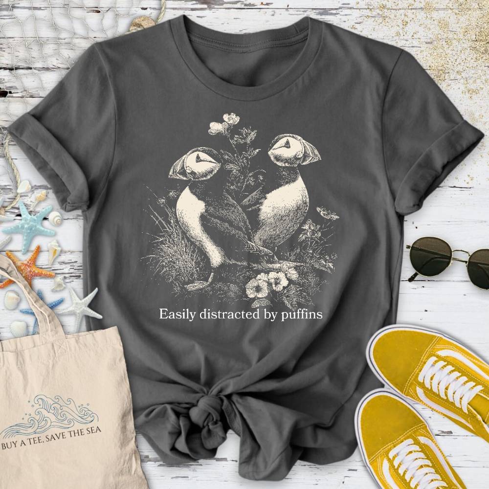 Distracted By Puffins T-Shirt