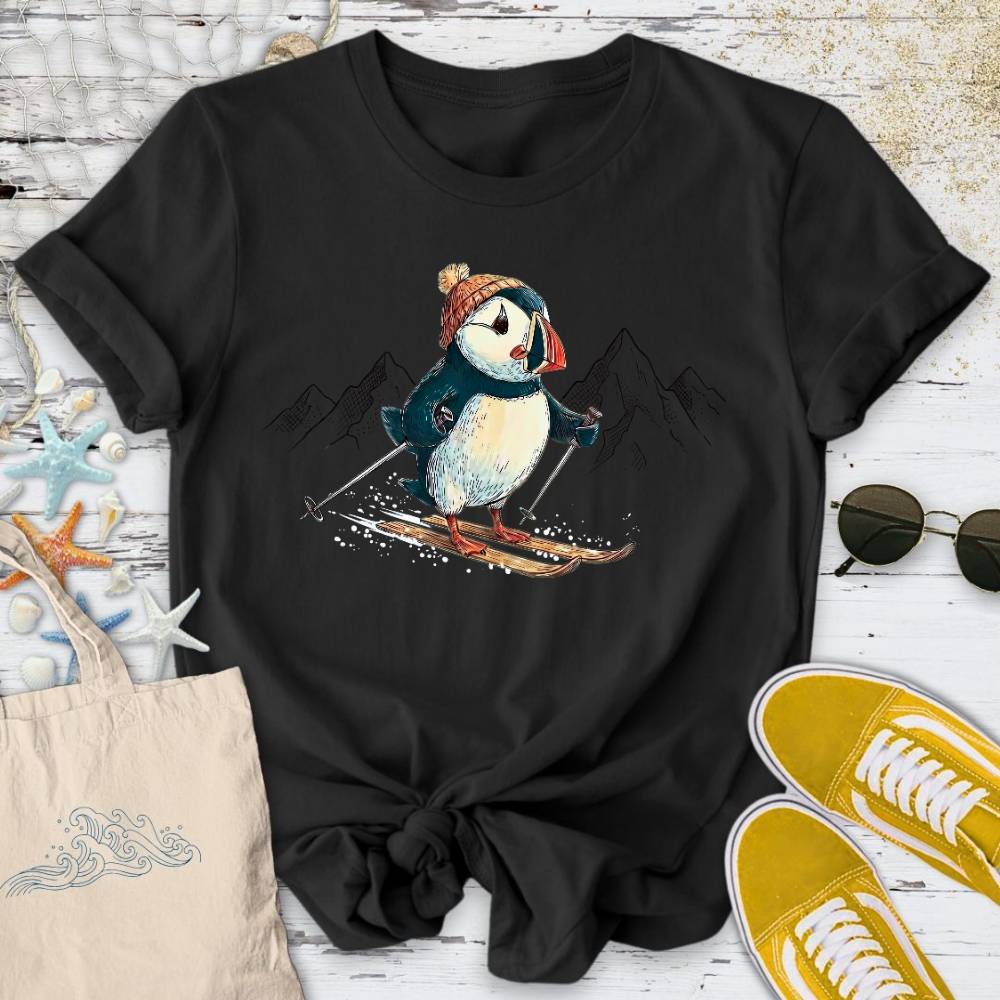 Skier Puffin T-Shirt