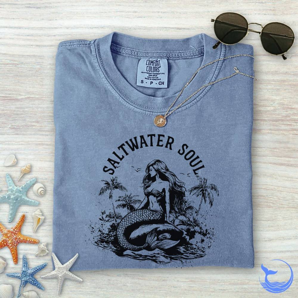 Saltwater Soul Mermaid Comfort Colors T-Shirt