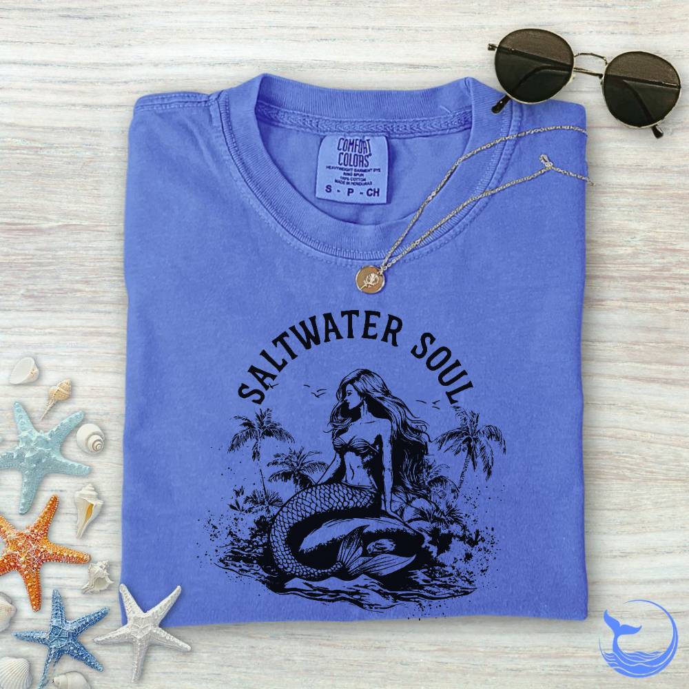 Saltwater Soul Mermaid Comfort Colors T-Shirt