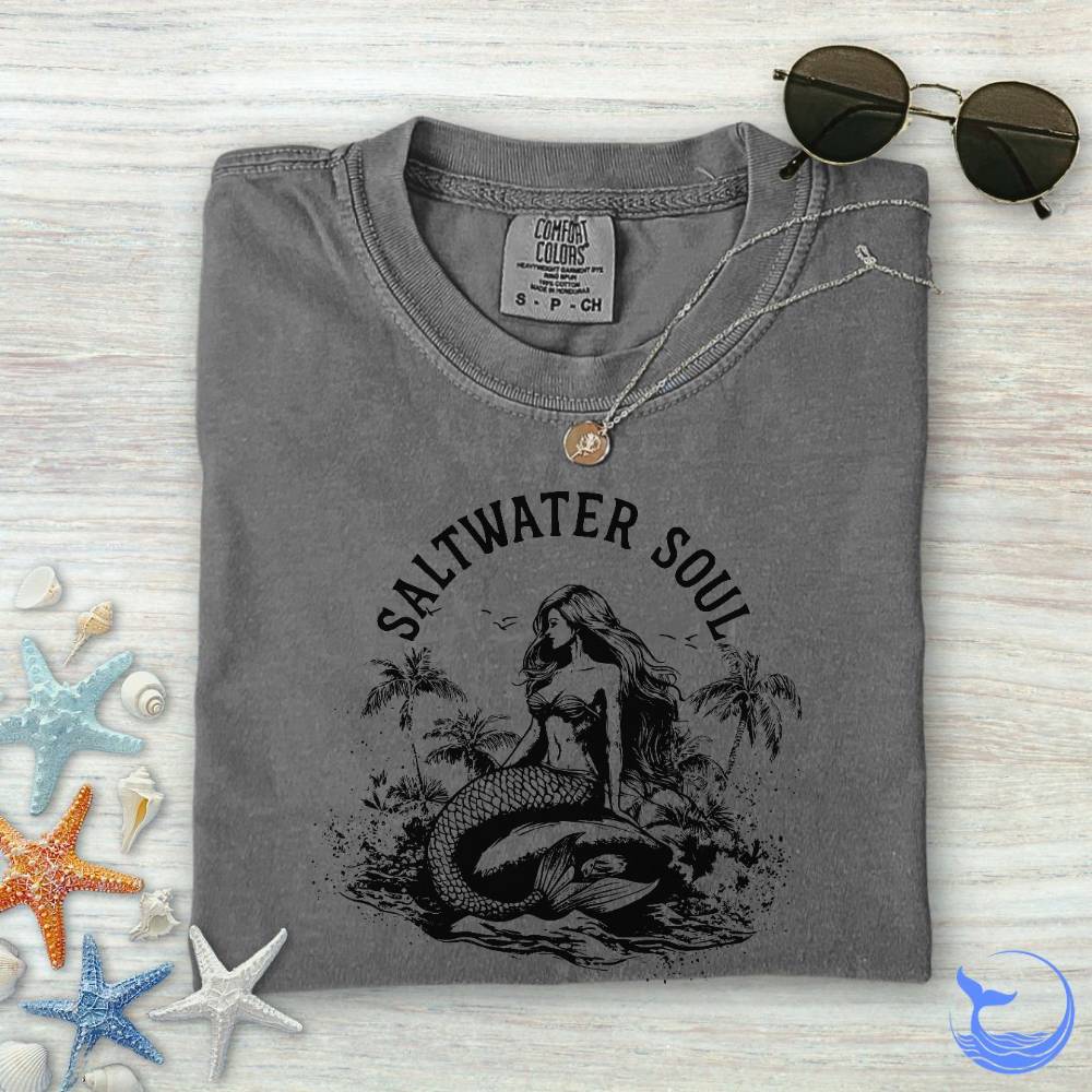 Saltwater Soul Mermaid Comfort Colors T-Shirt