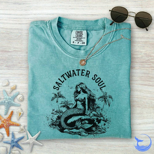Saltwater Soul Mermaid Comfort Colors T-Shirt