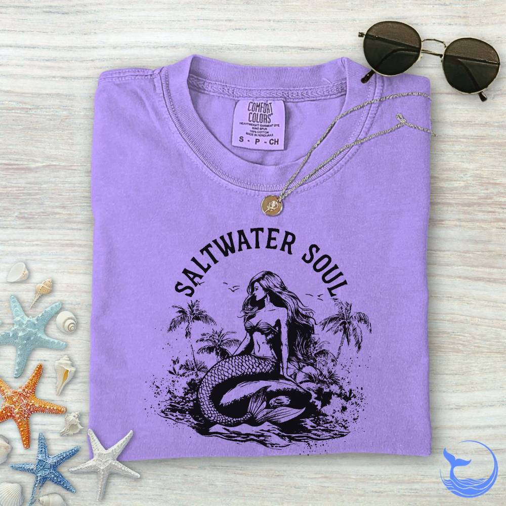 Saltwater Soul Mermaid Comfort Colors T-Shirt