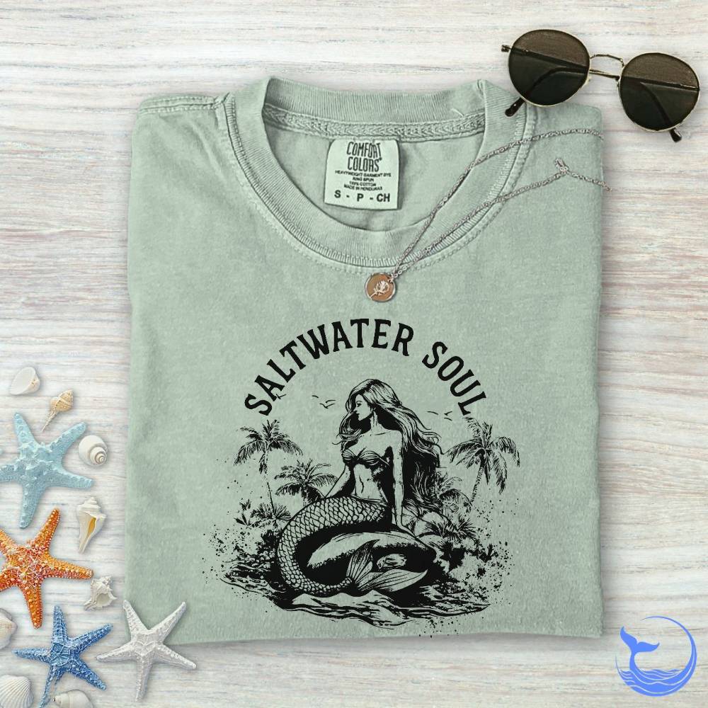 Saltwater Soul Mermaid Comfort Colors T-Shirt