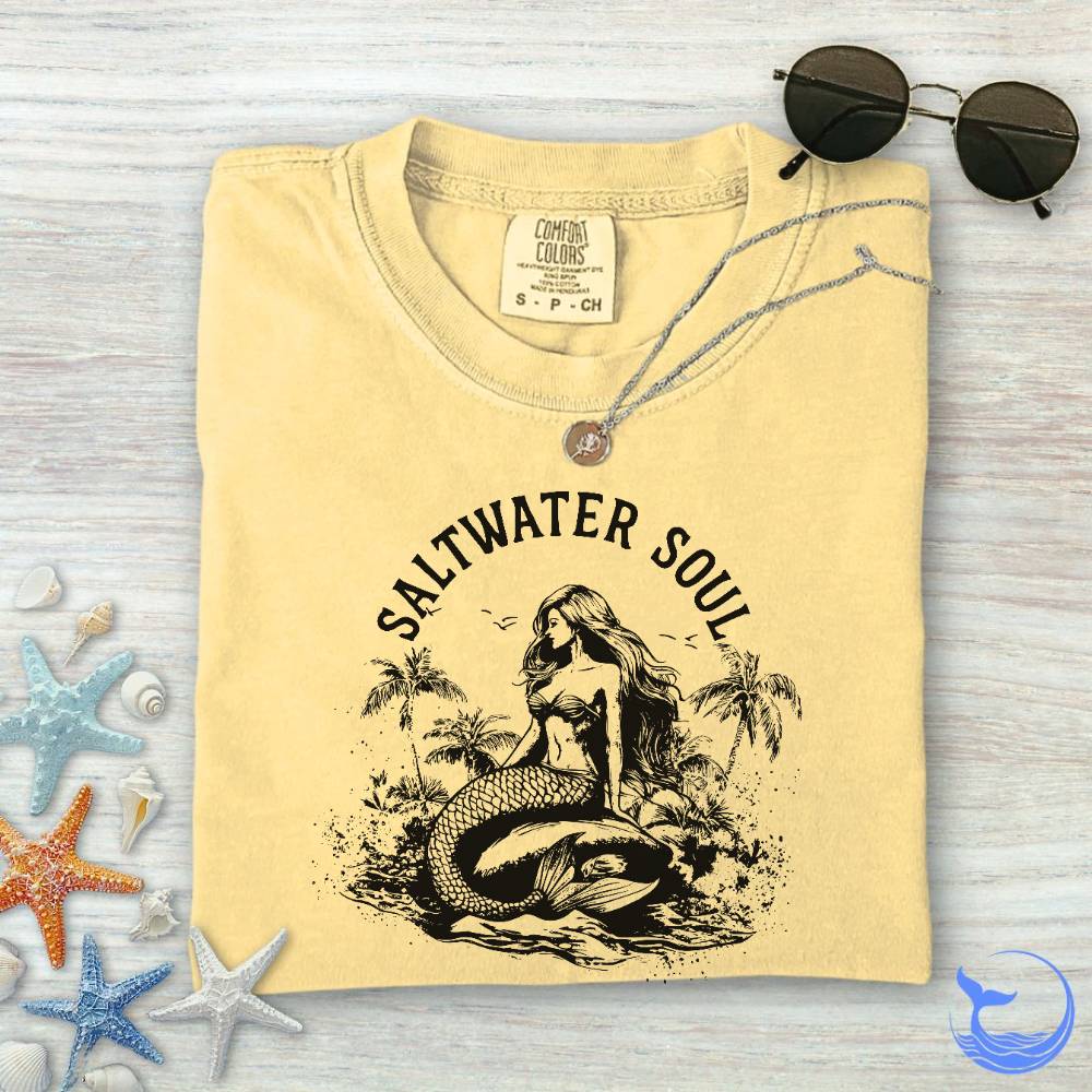 Saltwater Soul Mermaid Comfort Colors T-Shirt