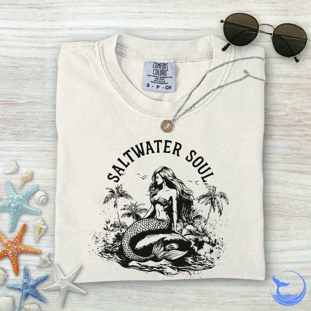 Saltwater Soul Mermaid Comfort Colors T-Shirt