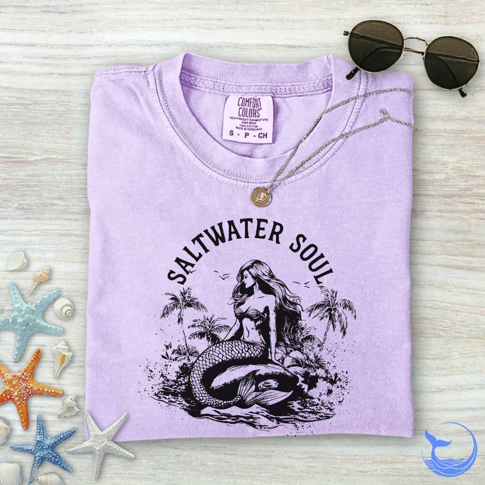 Saltwater Soul Mermaid Comfort Colors T-Shirt