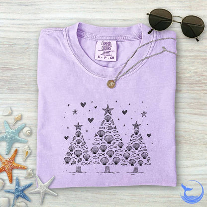 Seashell Christmas Trees Comfort Colors T-Shirt
