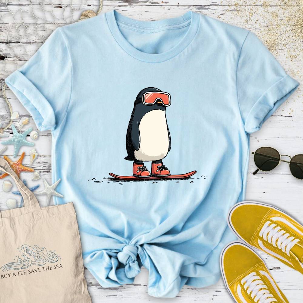 Snowboarder Penguin T-Shirt