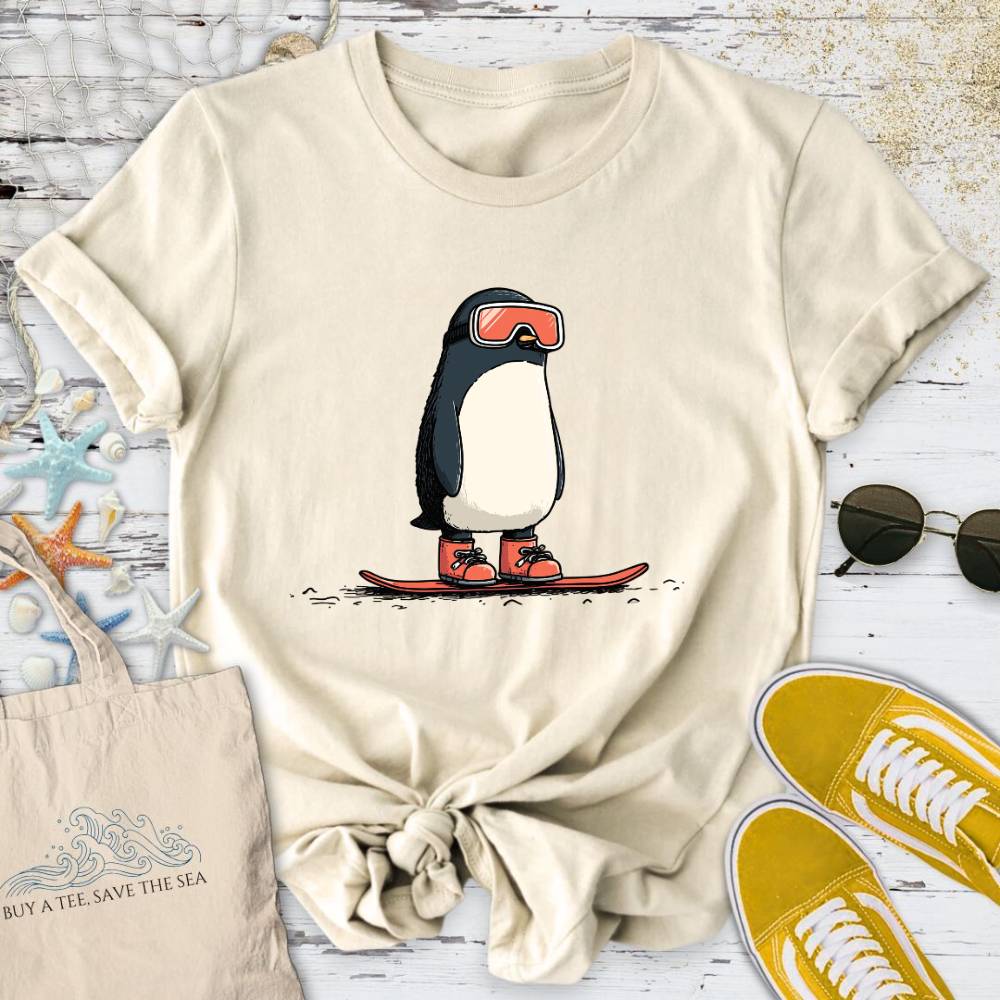 Snowboarder Penguin T-Shirt