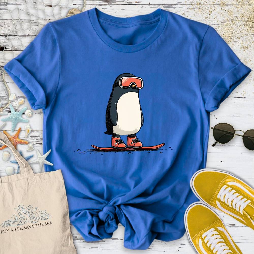 Snowboarder Penguin T-Shirt