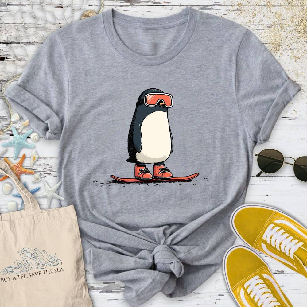 Snowboarder Penguin T-Shirt