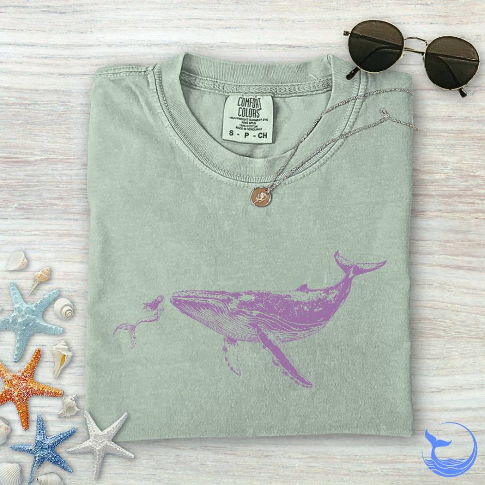 Mermaid & Whale Comfort Colors T-Shirt