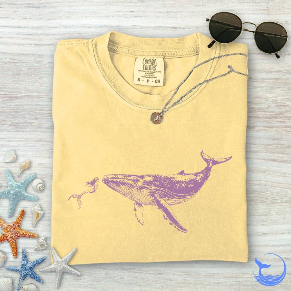 Mermaid & Whale Comfort Colors T-Shirt