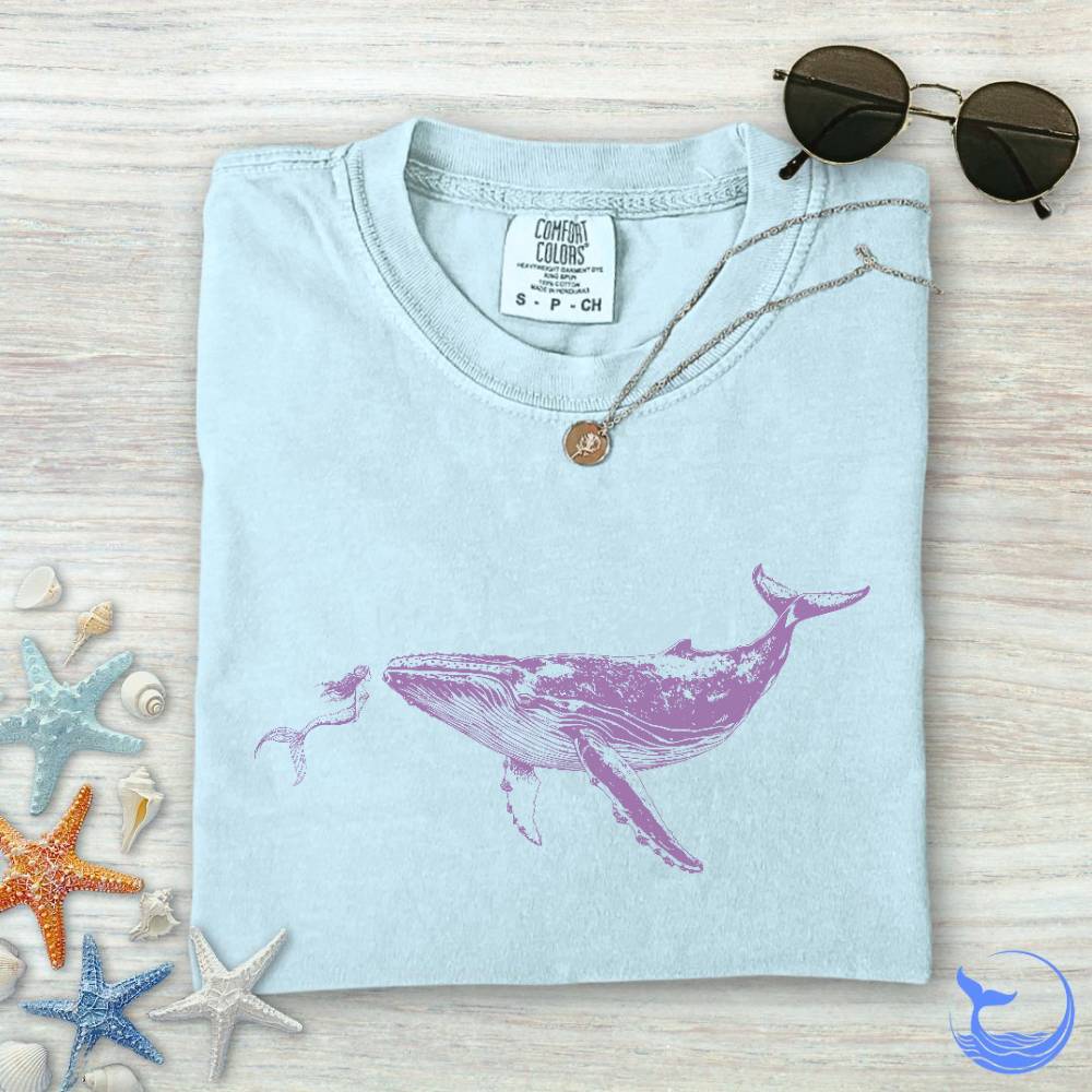 Mermaid & Whale Comfort Colors T-Shirt