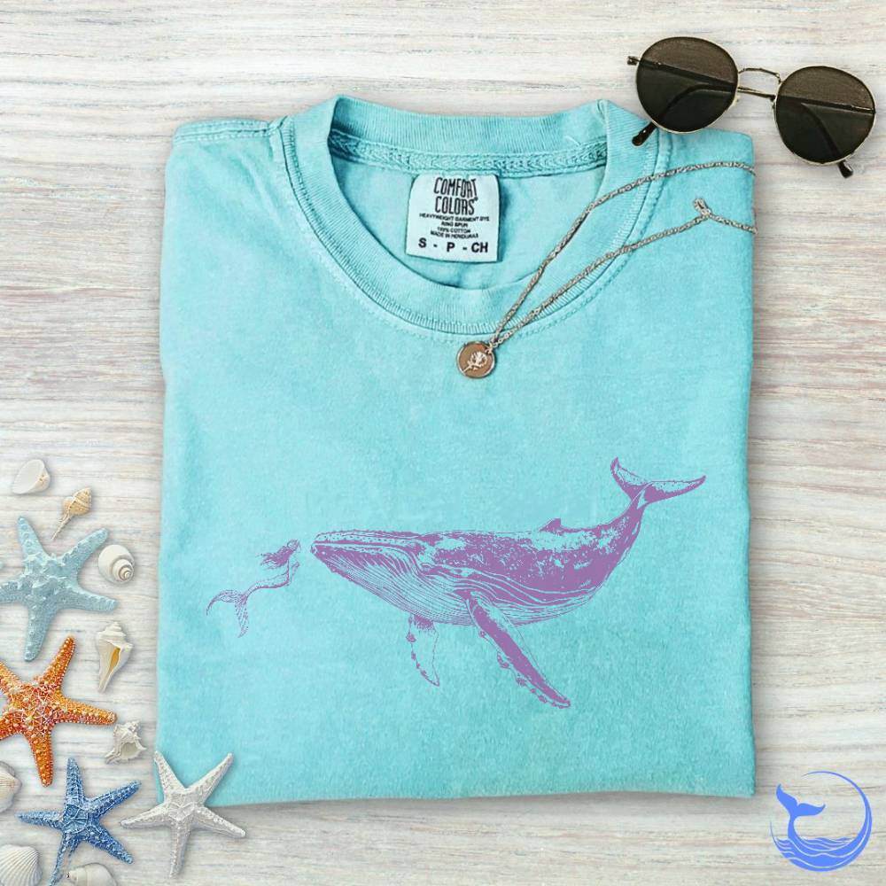 Mermaid & Whale Comfort Colors T-Shirt