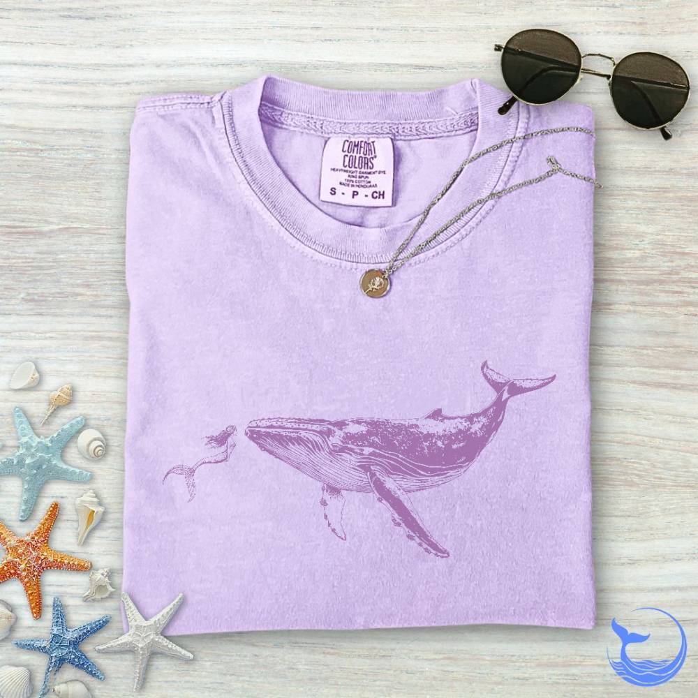 Mermaid & Whale Comfort Colors T-Shirt